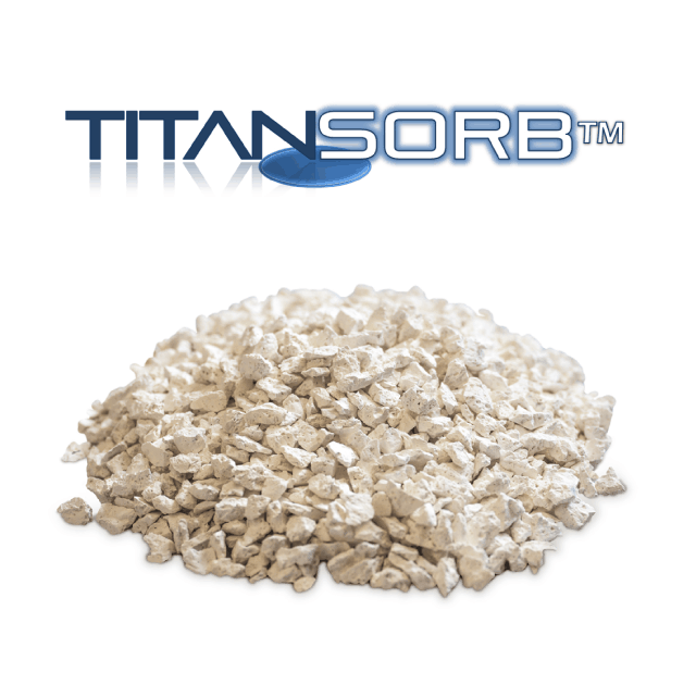 Granulado blanco de Titansorb, adsorbente de dióxido de titanio