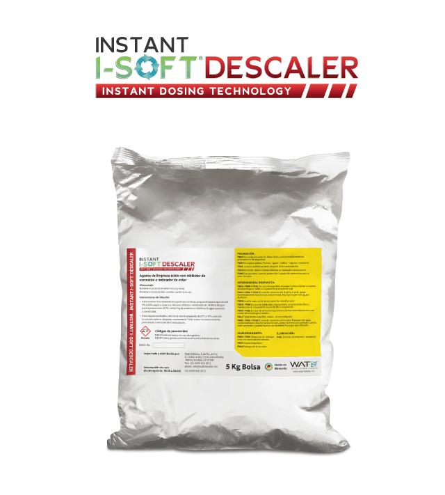 Bolsa de 5 kg de INSTANT I-SOFT DESCALER, desincrustante ácido en polvo