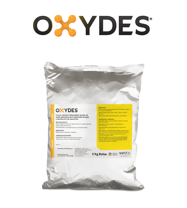 Bolsa de 5 kg de Oxydes de Watch Water, desinfectante y oxidante en polvo